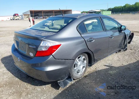 2012 Honda Civic Hybrid from USA, damaged, VIN JHMFB4F21CS002447